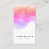 Modernes Aquarellfeld | Vertikale soziale Medien Visitenkarte (Vorderseite)