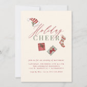 Modernes Aquarellfest Feiertage Feierabend Weihnac Einladung (Vorderseite)