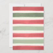 Modernes Aquarellfest Feiertage Feierabend Weihnac Einladung (Rückseite)