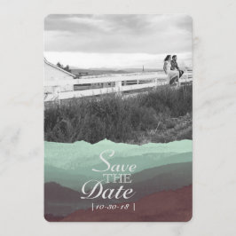 Modernes Aquarellgebirge Save the Date