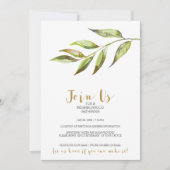 Modernes Aquarellgold Cocktail Party Einladung (Vorderseite)