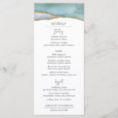 Modernes Aquarellmenü Goldakzent Menükarte (Vorderseite)