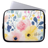 Modernes Aquarellmuster Laptopschutzhülle (Vorderseite)