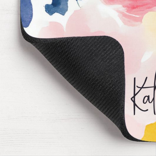 Modernes Aquarellmuster Mousepad (Ecke)