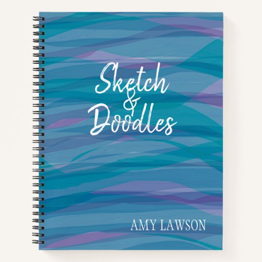 Modernes Aquarellmuster Personalisiert Notizblock (Vorderseite)