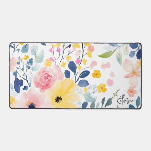 Modernes Aquarellmuster Schreibtischunterlage (Vorderseite)