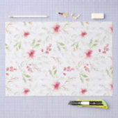 Modernes Aquarellpapier mit ausdrucksvollem Blumen Seidenpapier (Handwerk)