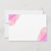 Modernes Aquarellpinke, Pfirsichfarben DANKE (Rückseite)