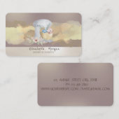 Modernes Aquarellspülmittel Stroke Blume Kuchen Mi Visitenkarte (Vorne/Hinten)