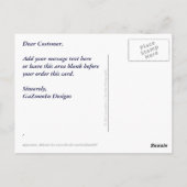 Modernes Aquarium Postkarte (Rückseite)