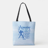 Modernes Aquarius Zodiac Horoskop Personalisiert Tasche (Rückseite)
