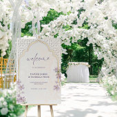 Modernes Arabesque Arch Wedding Willkommenszeichen Acrylschild