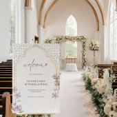 Modernes Arabesque Arch Wedding Willkommenszeichen Acrylschild