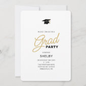 Modernes Arch 2 Foto Grad Party Lila Einladung (Rückseite)