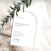 Modernes Arch Black and White Brautparty Invitati Einladung