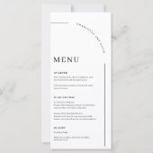 Modernes Arch Black and White Wedding Foto Menu (Vorderseite)