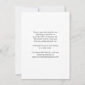 Modernes Arch Boho Hochzeit rettet das Datum (Rückseite)