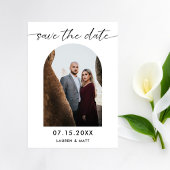 Modernes Arch Elegantes Save the Date Foto