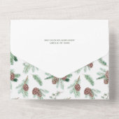 Modernes Arch Floral Weihnachten Chefskript-Foto All In One Einladung (Rückseite)