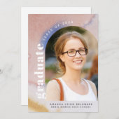 Modernes Arch Foto 2024 Abschluss Ankündigung (Vorne/Hinten)