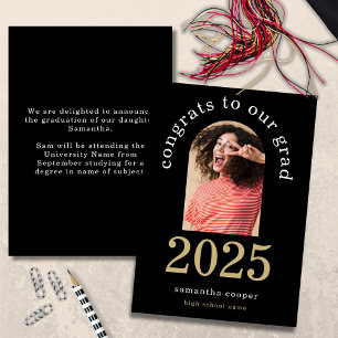 Modernes Arch Foto 2025 Grad Schwarz Ankündigung