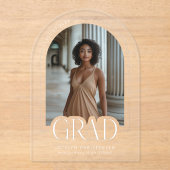 Modernes Arch Foto Akryllische Grad Ankündigung (Vorderseite)