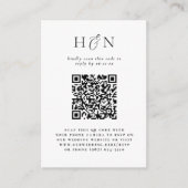 Modernes Arch Foto Ampersand QR Code Wedding RSVP Begleitkarte (Vorderseite)
