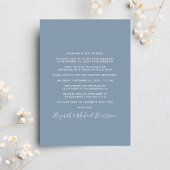 Modernes Arch Foto Dusty Blue Wedding Empfang Einladung