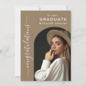 Modernes Arch Foto High School Abschluss Ankündigung (Vorderseite)