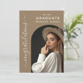 Modernes Arch Foto High School Abschluss Ankündigung (Stehend Vorderseite)