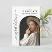 Modernes Arch Foto High School Abschluss Ankündigung (Stehend Vorderseite)