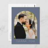 Modernes Arch Foto Hochzeit Danke Postcard Postkarte (Vorne/Hinten)