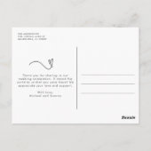 Modernes Arch Foto Hochzeit Danke Postcard Postkarte (Rückseite)