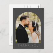 Modernes Arch Foto Hochzeit Danke Postcard Postkarte (Vorne/Hinten)