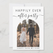 Modernes Arch Foto Hochzeitsempfang Einladung (Vorderseite)