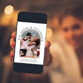 Modernes Arch Foto Hochzeitsempfang Einladung