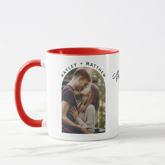 Modernes Arch-Foto Personalisiert Tasse (Links)