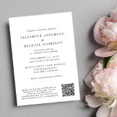 Modernes Arch Foto QR Code Hochzeit Einladung