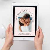 Modernes Arch Foto Rosa Hochzeit Einladung