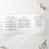 Modernes Arch-Foto zum Leben Dreifach-gefaltete Programmkarte (Innenseite)