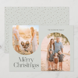 Modernes Arch Frame Collage Minimalistisches Foto Feiertagskarte