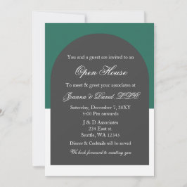 Modernes Arch Green Business Corporate Party Einladung