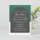 Modernes Arch Green Business Corporate Party Einladung (Stehend Vorderseite)
