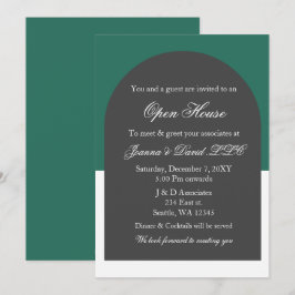 Modernes Arch Green Business Corporate Party Einladung