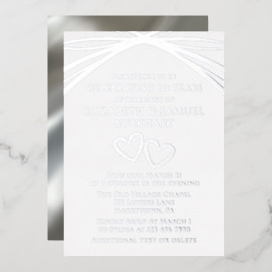 Modernes Arch Heart 60. Hochzeitstag Folieneinladung