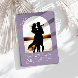 Modernes Arch I Foto I Amethyst Smoke I Wedding Einladung