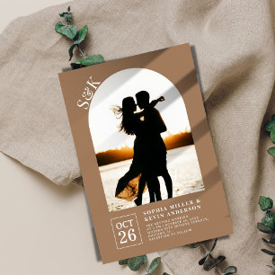 Modernes Arch I Foto I Leather I Wedding Einladung