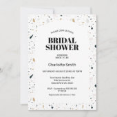 Modernes Arch Light Terrazzo Brautparty Einladung (Vorderseite)