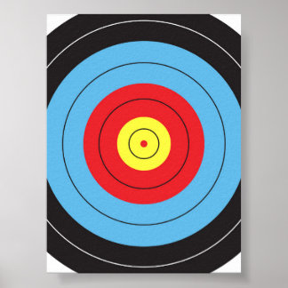 Modernes Archery Target Illustration Poster