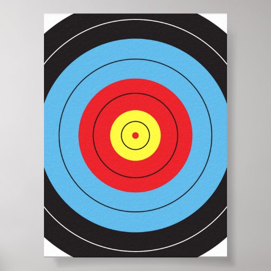 Modernes Archery Target Illustration Poster (Vorne)